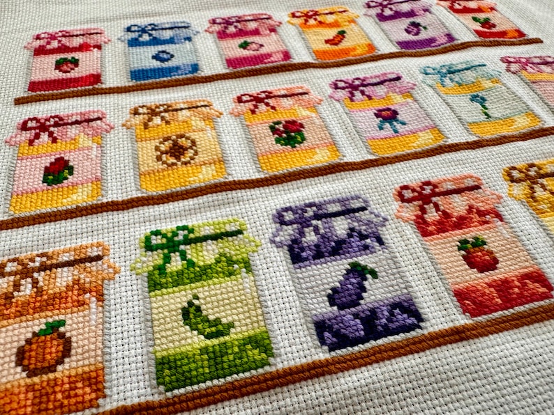 Stardew Valley Preserves Pantry - Korsstygnsmönster - Direktnedladdning i PDF-format - Cottagecore - Broderi - (ORIGINAL) bild 5