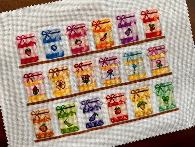 Stardew Valley Preserves Pantry - Korsstygnsmönster - Direktnedladdning i PDF-format - Cottagecore - Broderi - (ORIGINAL) bild 4