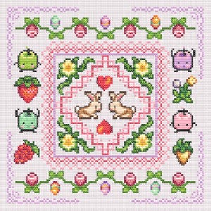 Stardew Valley Spring Sampler - Cross Stitch Pattern - Instant Download PDF - Cottagecore, Embroidery (ORIGINAL)
