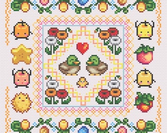 Stardew Valley Sommarprov - Korsstygnsmönster - Direktnedladdning i PDF-format - Cottagecore, Broderi (ORIGINAL)