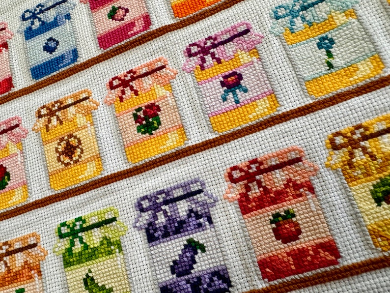 Stardew Valley Preserves Pantry - Korsstygnsmönster - Direktnedladdning i PDF-format - Cottagecore - Broderi - (ORIGINAL) bild 3