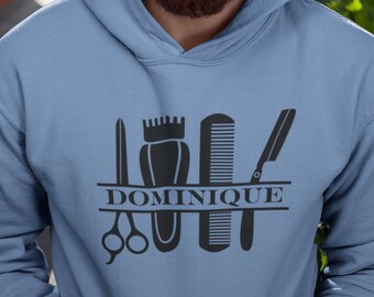 Personalized Barber Hoodie Gift Customized Barber Pullover Student Graduation Birthday Christmas Gift for Barber