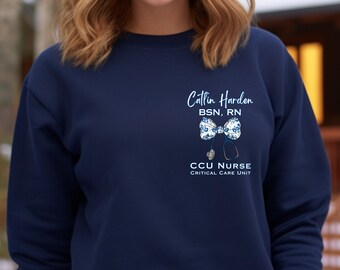 Personalized Critical Care CCU Nurse Shirt Sweatshirt Hoodie, CCU Nurse Crewneck, Intensive Care Unit ICU Nurse Shirt, Emergency Nurse Shirt