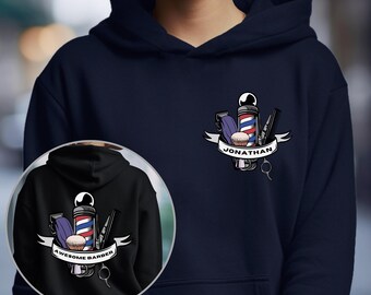Barber Shirt Sweatshirt Hoodie Gift, Personalized Barber Gift, Comfort Colors® Barber Shirt, Female Barber Gift, Barber Gifts for Men