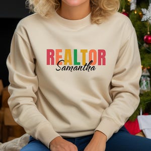 Custom Realtor Sweatshirt, Personalized Real Estate Agent Sweatshirt, Realtor Marketing Apparel, Closing Gift for Realtor Real Estate Agent