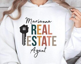 Custom Realtor Marketing Pullover Hoodie, Personalized Realtor Marketing Apparel, Custom Real Estate Shirt, Personalized Realtor Hoodie