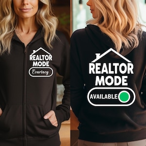 Personalized Realtor Marketing Hoodie. Realtor Real Estate Agent Sweatshirt, Custom Realtor Clothing, Realtor Marketing Apparel