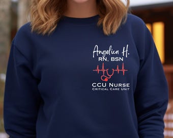 Personalized Critical Care CCU Nurse Shirt Sweatshirt Hoodie, CCU Nurse Crewneck, Intensive Care Unit ICU Nurse Shirt, Emergency Nurse Shirt