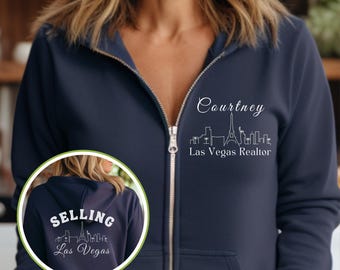 Personalized Realtor Real Estate Agent Marketing Gift Hoodie, Custom Las Vegas Real Estate Agent Realtor Closing Gift, Gift for Realtor