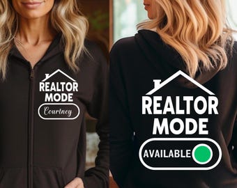Personalized Realtor Marketing Hoodie. Realtor Real Estate Agent Sweatshirt, Custom Realtor Clothing, Realtor Marketing Apparel