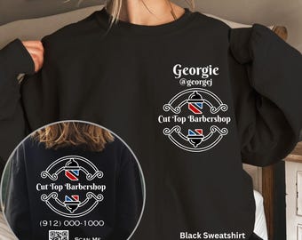 Personalized Barber Shirt Sweatshirt or Hoodie Gift, Barber T-Shirt, Barber Zip Hoodie, Barber Pullover Hoodie, Custom Gift for Barber