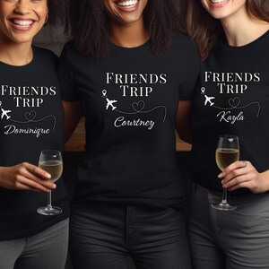 Personalized Friends Girls Trip Vacation Shirt, Custom Group Shirt, Friends Family Girls Cruise Trip Matching Vacation Shirts