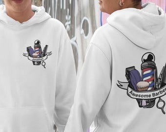 Personalized Gift for Barber Customized Pullover Hoodie Student Graduation Gift Birthday Christmas Gift for Barber