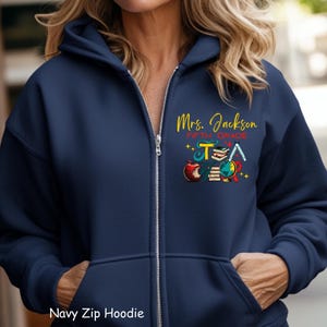 Personalized 5th Grade Teacher Shirt Sweatershirt Hoodie Appreciation Gift, Custom Fifth Grade Teacher First Day Back to School Shirt