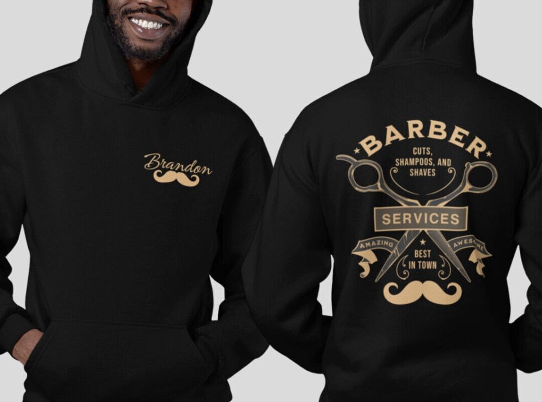 Personalized Barber Hoodie Gift Customized Barber Pullover Student Graduation Gift Birthday