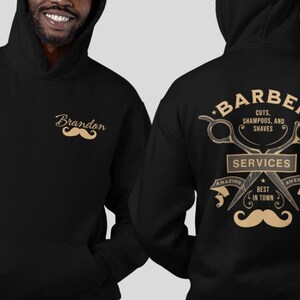 Personalized Barber Hoodie Gift Customized Barber Pullover Student Barber Graduation Gift Birthday Christmas Gift for Barber Etsy