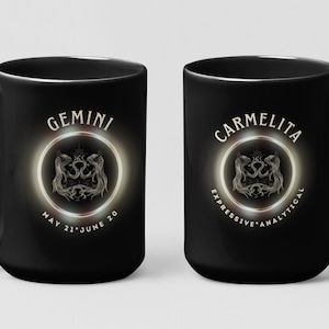Gemini Horoscope Zodiac Mug, Personalized Gemini Birthday Gift, Custom Gemini Astrology Mug, Gemini Coffee Mug, Gemini Zodiac Coffee Cup