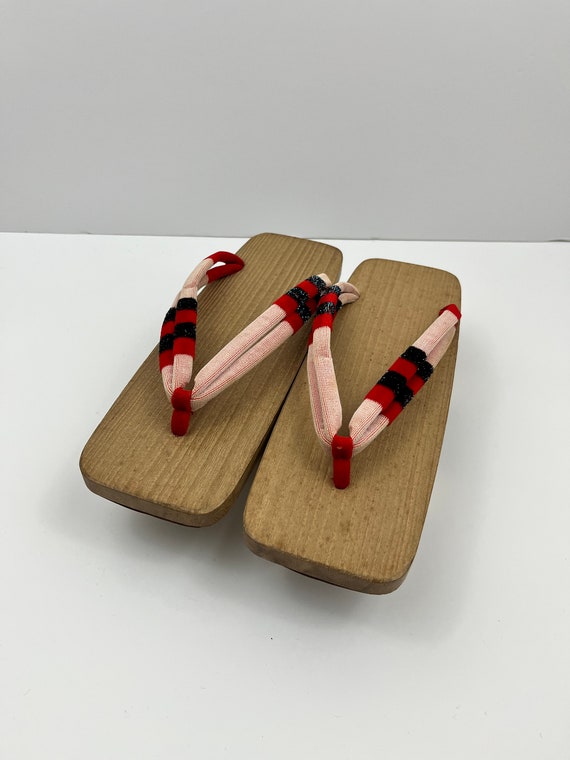 Vintage Japanese wooden geta sandals - image 1
