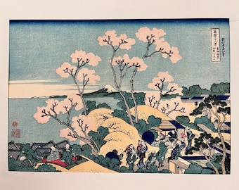 Ukiyoe vintage (gravure sur bois) par Hokusai