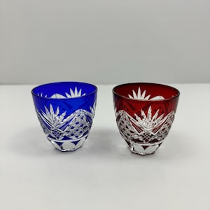 sake cup ( Edo kiriko) with original box