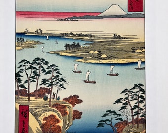Ukiyoe vintage (gravure sur bois) par Utagawa Hiroshige