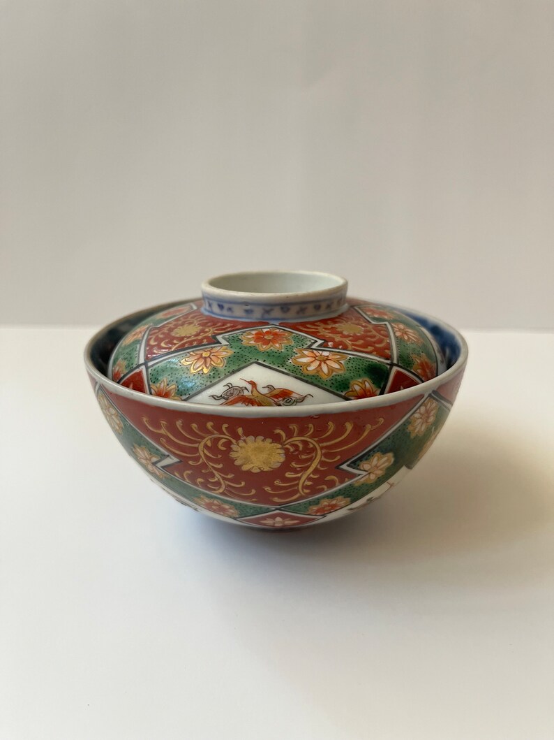 Geometric Rice Bowl Antique Imari Rice Bowl - Etsy
