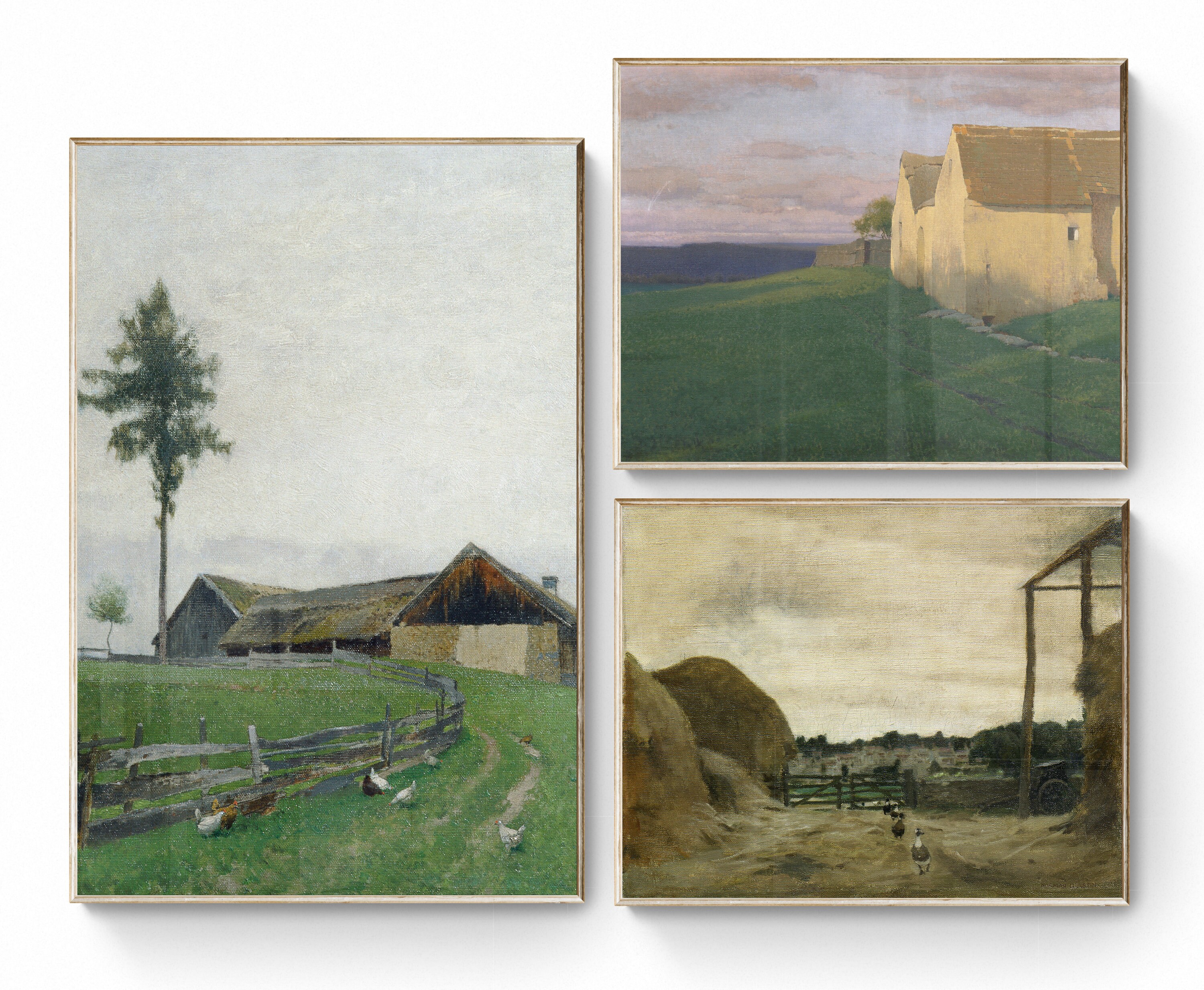 Printable Vintage Wall Art Set Farmhouse Warm Neutral Digital Prints ...