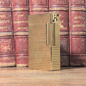 ST Dupont Ligne 1 lighter gold plated authentic diamond head initials RD