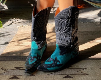 Jaren '90 Flings enkel cowboylaarzen met uitgesneden details Schoenen damesschoenen Laarzen Cowboy & Westernlaarzen 