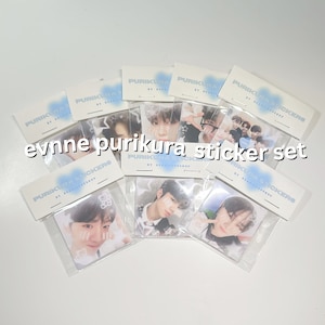 evnne purikura stickers | set of 8