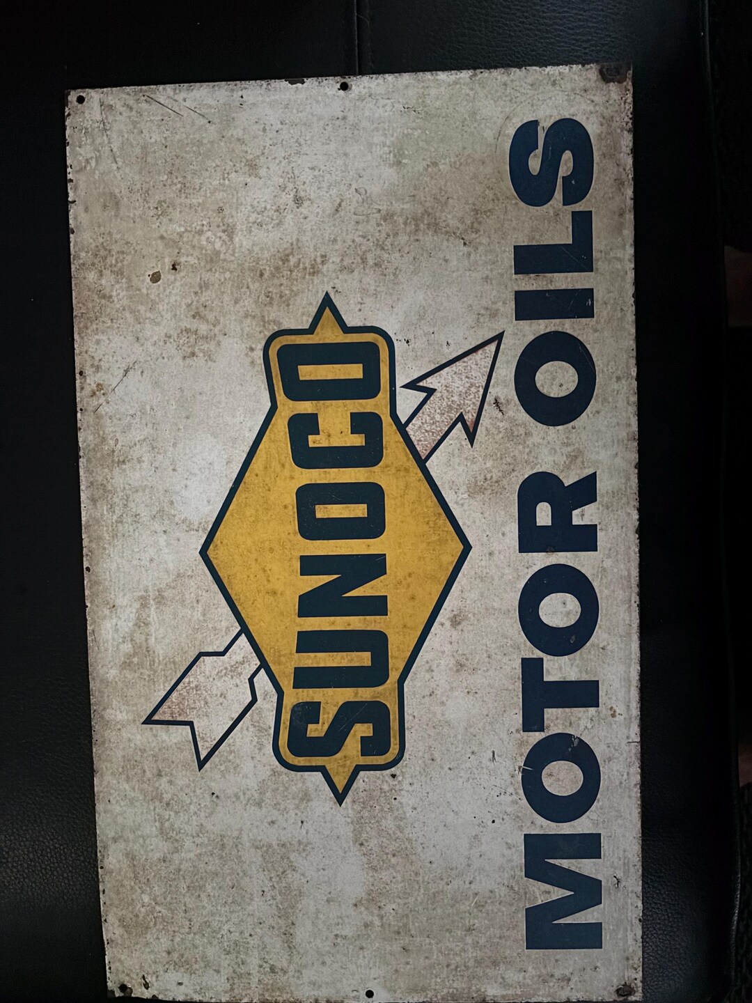 Vintage Sunoco Motor Oil Metal Sign - Etsy