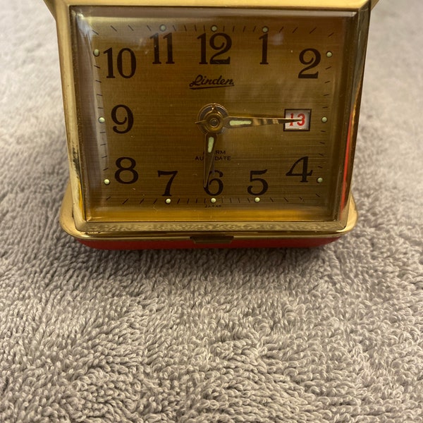 Vintage travel alarm clock