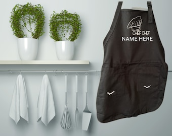 Custom Chef apron with pockets