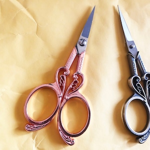 Classical craft scissors, wire cutters. Small scissors, sewing scissors.
