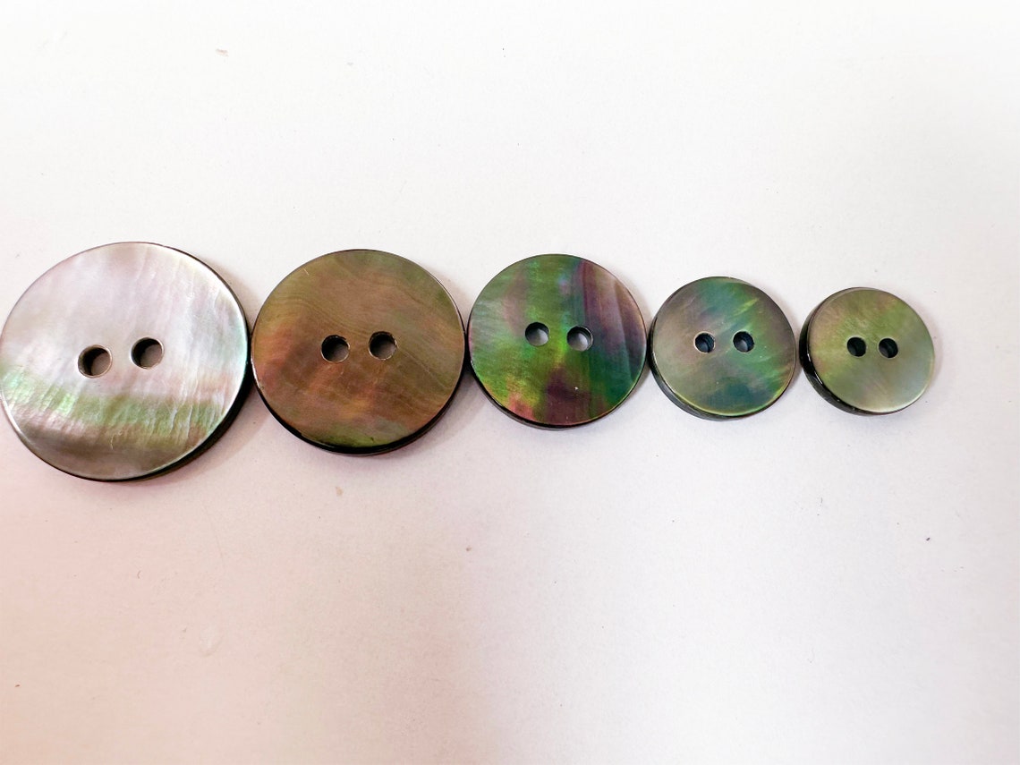 Pear Buttons 10-50pcs Mother of Pearl Buttons.many Sizes for Choose.2 Hole Sewing ...