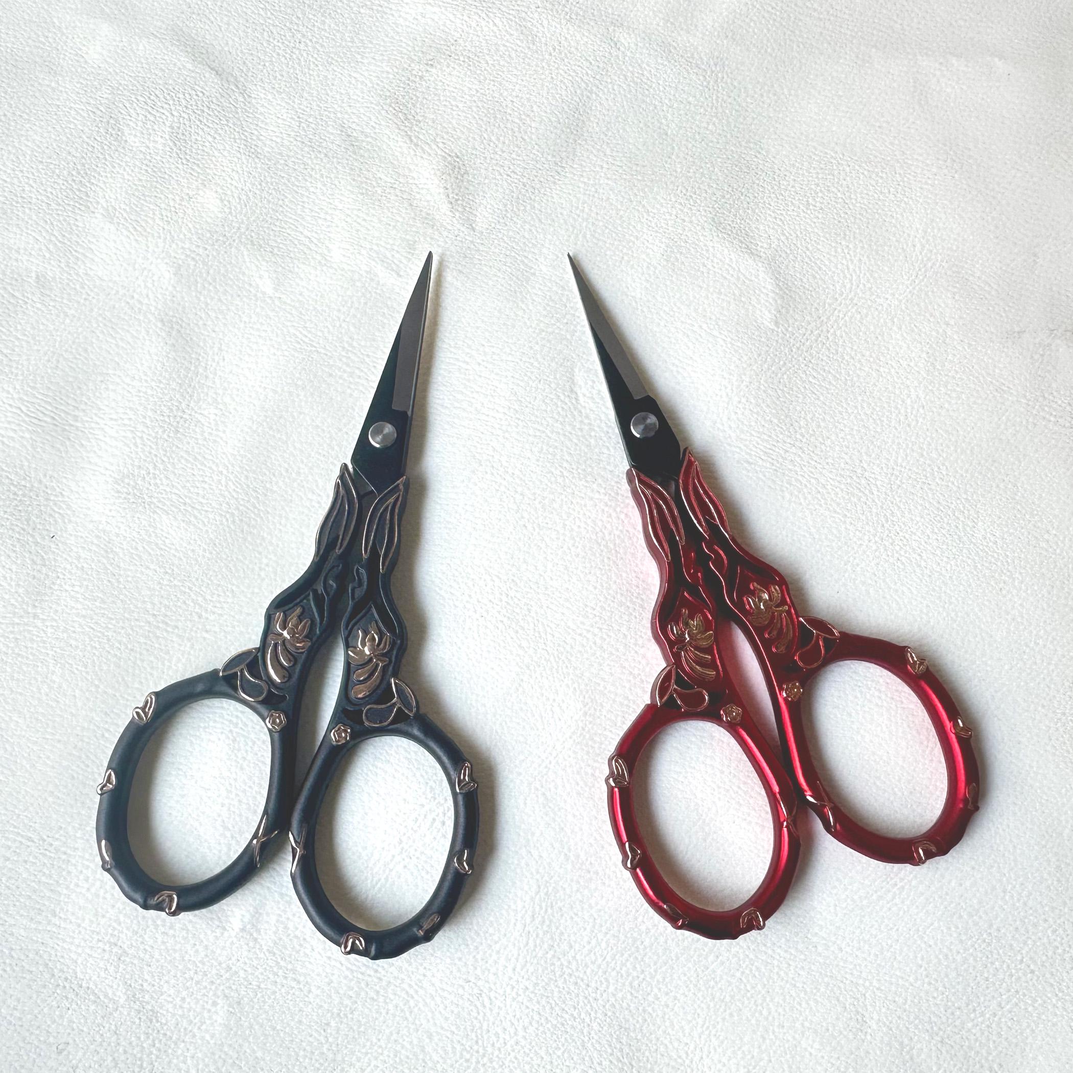 Letter Scissors Classical Black and Red Classical Embroidery Scissors.beautiful Sewing Gift or ...