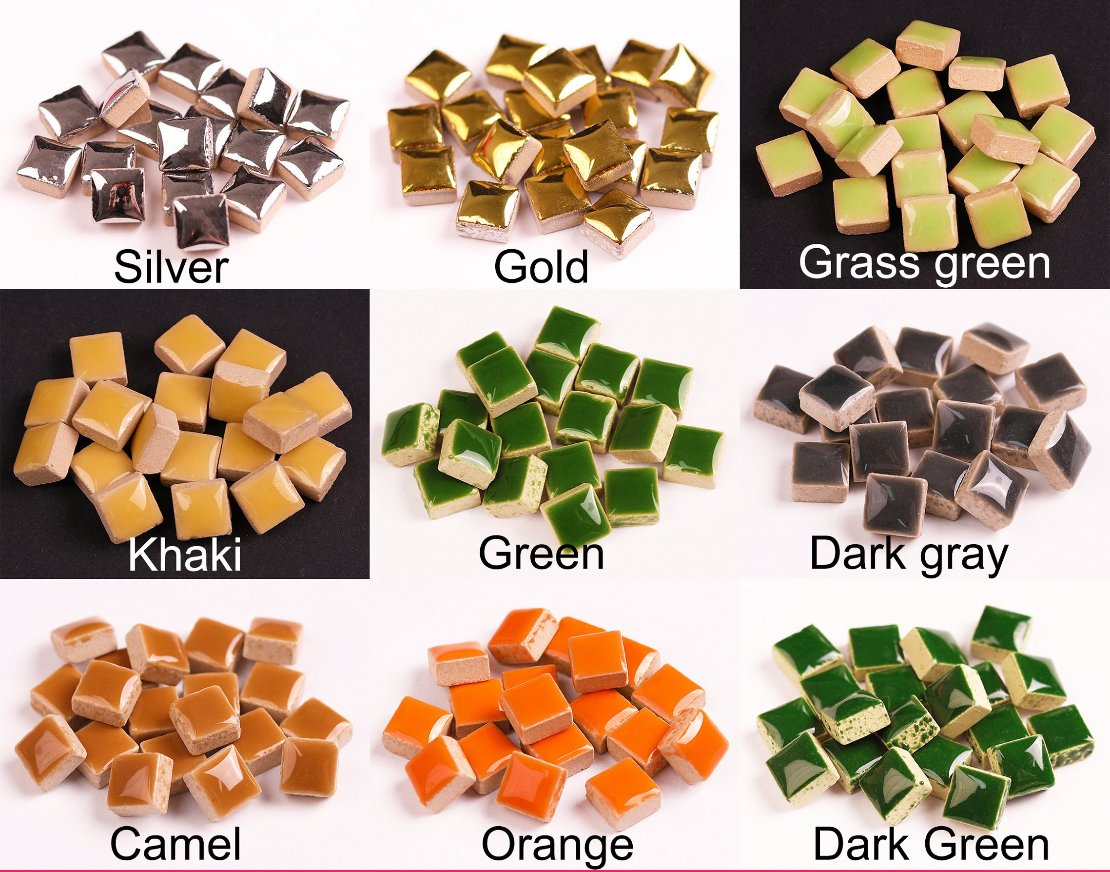 QUARKZMAN Mosaikfliesen 100g - 1x1cm Keramikfliesen Himmelblau