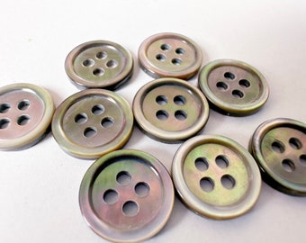 10-50pcs Boutons en nacre. Boutons à coudre à 4 trousBeaucoup de tailles au choix.