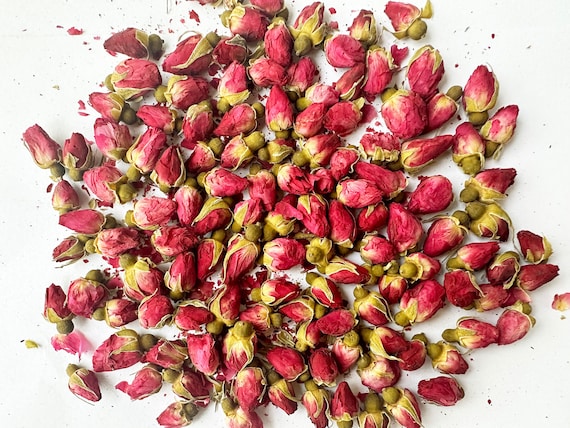 Dried Rose Flower Buds. 1-5 Oz. Fragrant Small Petal Bulk Dried