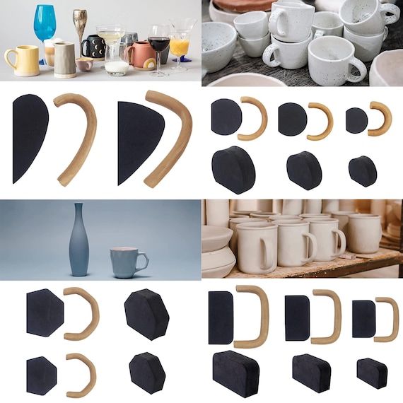 12 Moules à Poignées De Tasse Poterie - Formes Eva Pour Céramique, DIY Créatif