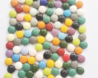 120 Round Mosaic Tiles, 27 color for choose.15mm Round Ottoman Tiles, Round Glass Tiles, Turkish Tiles.