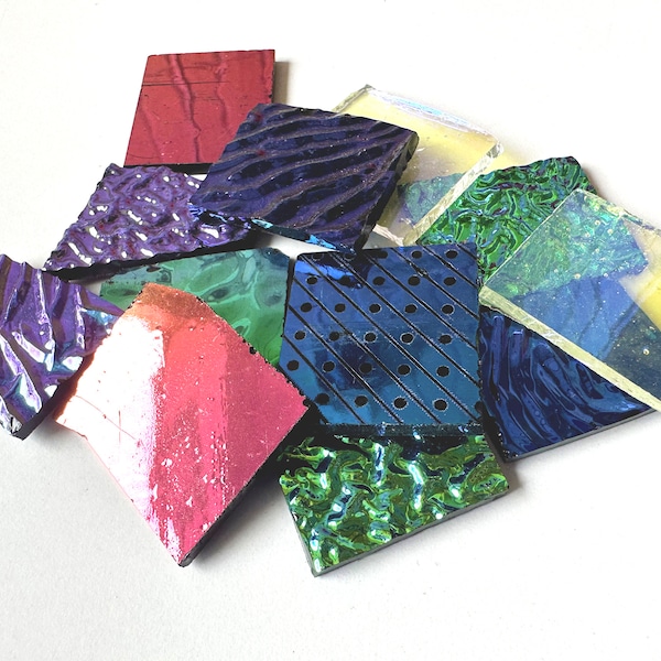 Wholse sale 1oz COE90 Mixed Fused Glass Dichroic squares and rectangle.Fusible Glass,Fused Glass,Glass Fusing,Waterjet Glass