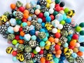Bulk 50 pcs 15mm silicone bead Mix- wholesale specialty silicone beads.loose beads.DIY Pens, DIY Lanyards,DIY Lanyards.Pre Mixed colors. product logo