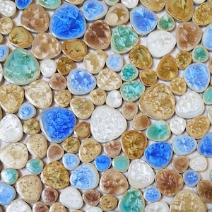 250g Pebbles Ceramic Mosaic Tiles. 20 color for choose.Glaze Variation Mosaic .Glass Pieces for Mosaics,Glazed Ceramic Shaped Mosaic Tiles.