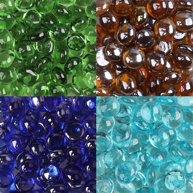 70 Mini Glass Gems 11 Color for Choose.mini Flat Marbles Etsy