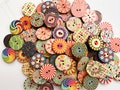 50-100 pcs Whole Sale Mix of Colorful Buttons, Bulk Wooden Buttons. 0.75, 1 inch sizes. Vintage Buttons, Sewing, Notions, Classic Buttons