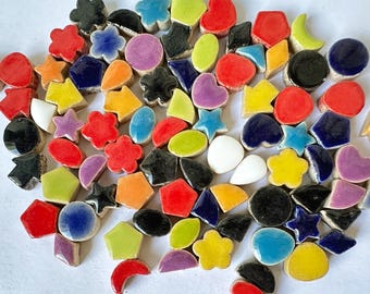 100 gram loose ceramic mosaic tile mix. 9 color for choose.Mosaic Supply 10mm.Glass Pieces for Mosaics,Glazed Ceramic Shaped Mosaic Tiles