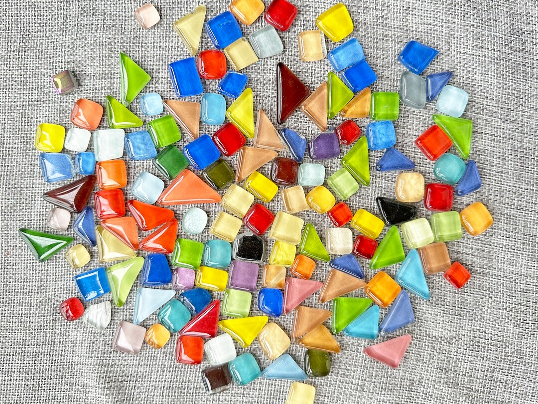 Pierres De Mosaïque En Verre Coloré - Lot De 240 G, Formes Irrégulières, 7-18 Mm - 13