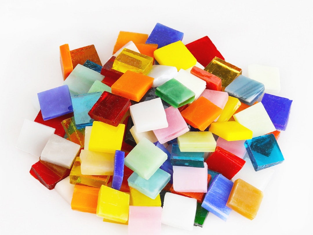 130 Pcs Square Glass Tiles, Ottoman Tiles, Ottoman Mosaic Tiles, Square
