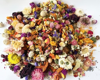 Großhandel Bulk getrocknete Blumen für Hochzeit Konfetti. 40 Sorten Mix in 1. Geeignet für Kerzen, Aromatherapie. Seifenherstellung,Kerzenherstellung,